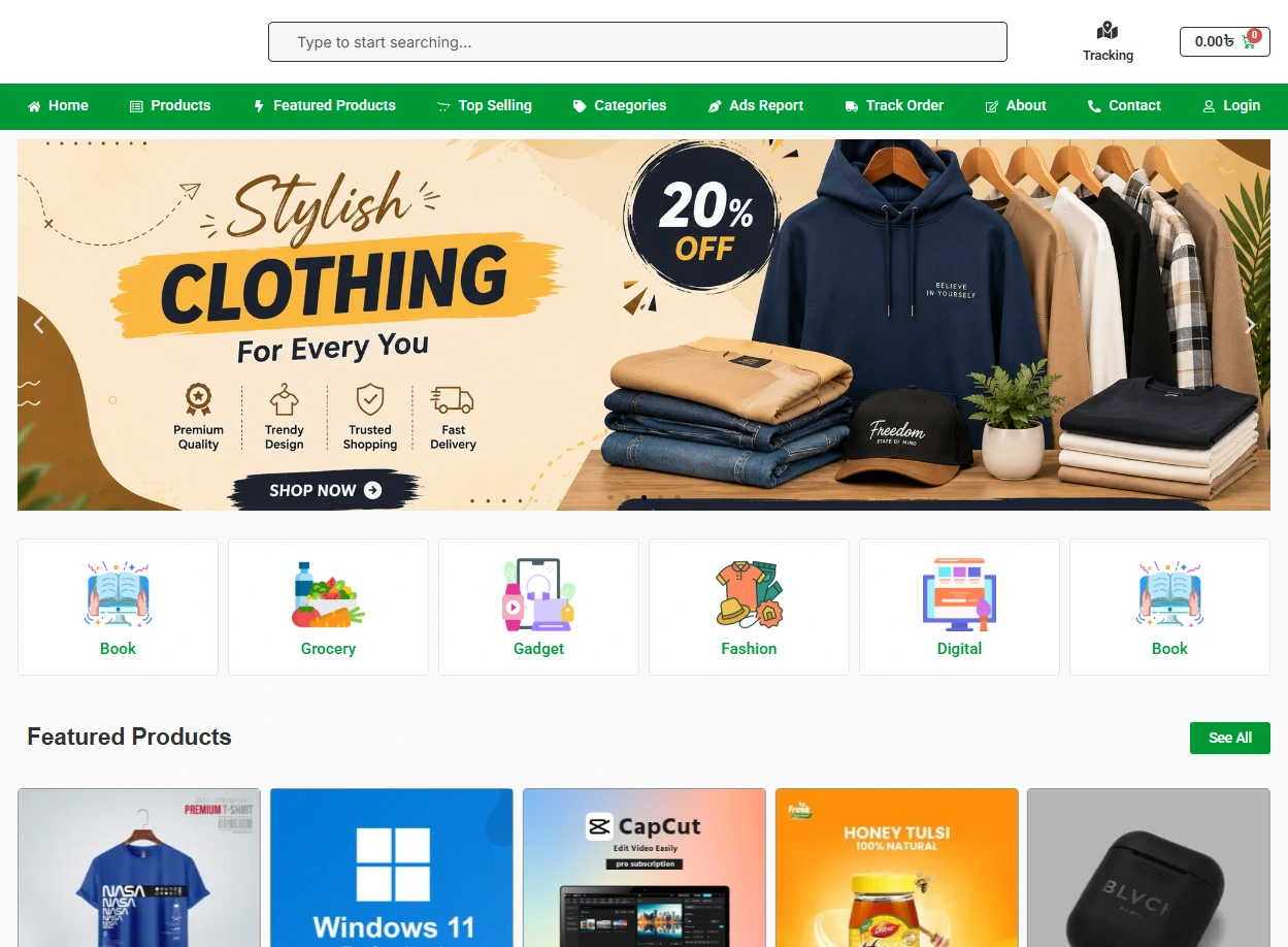 Click Shop Multipurpose E-commerce Template