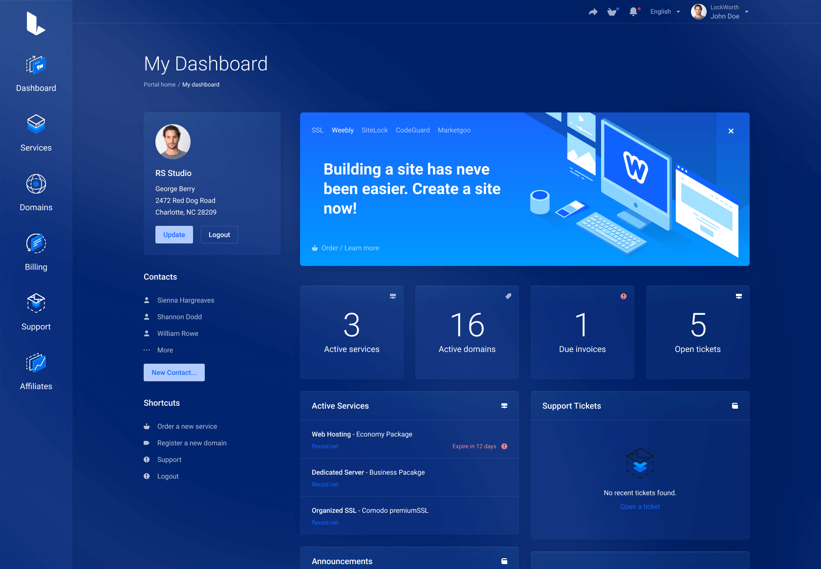Lagom Theme v2.3.2 For WHMCS