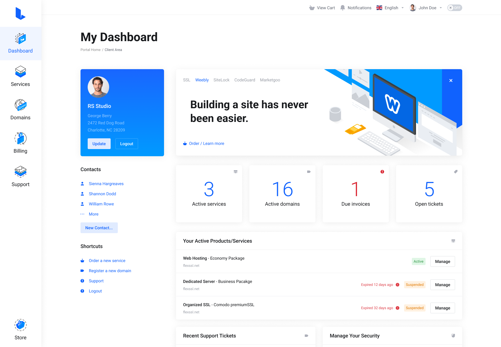 Lagom Theme v2.3.2 For WHMCS