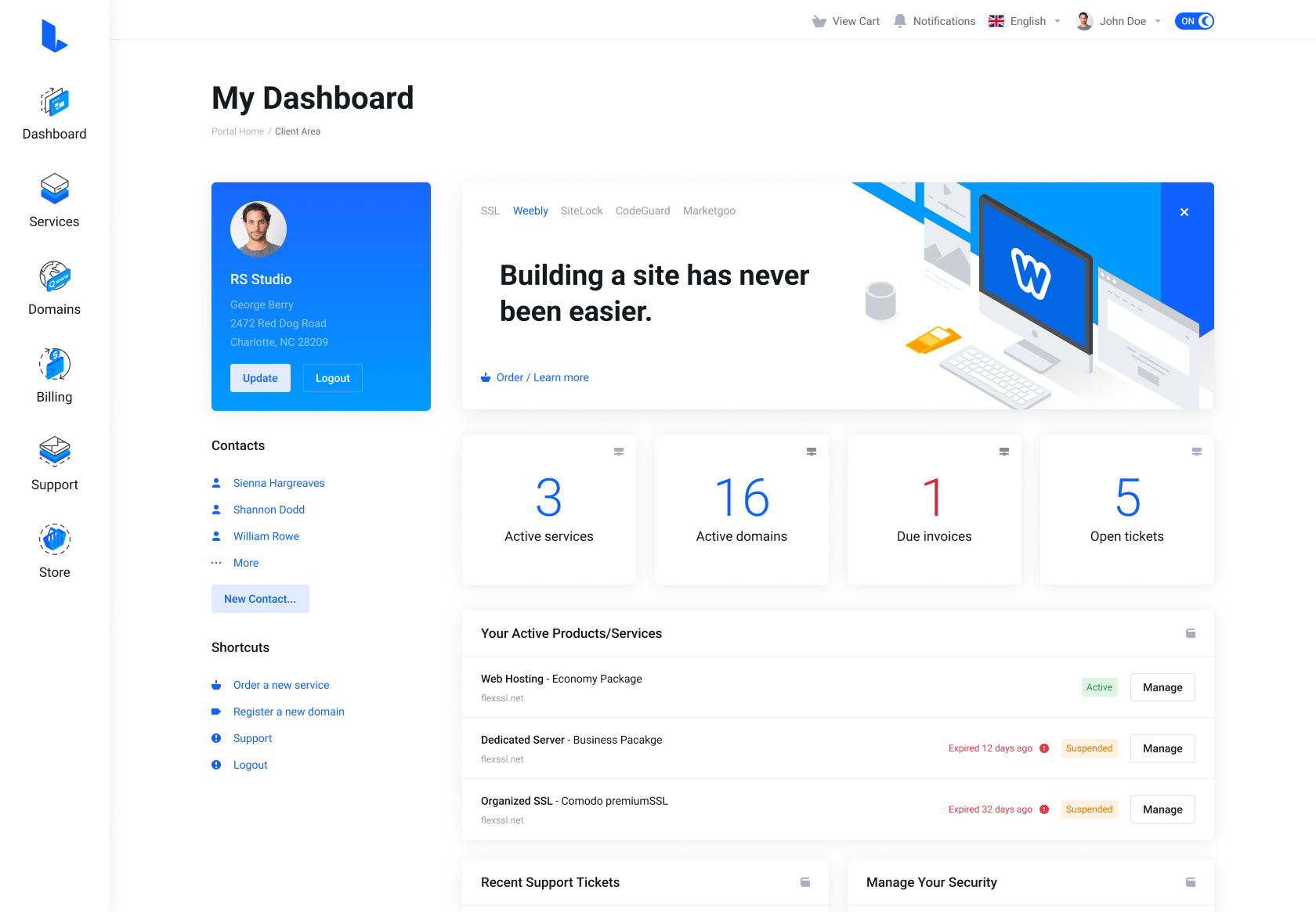 Lagom Theme v2.3.2 For WHMCS
