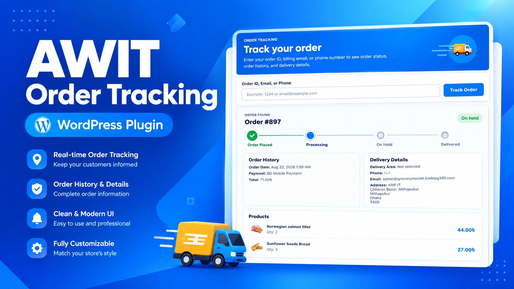 Modern Order Tracking Plugin