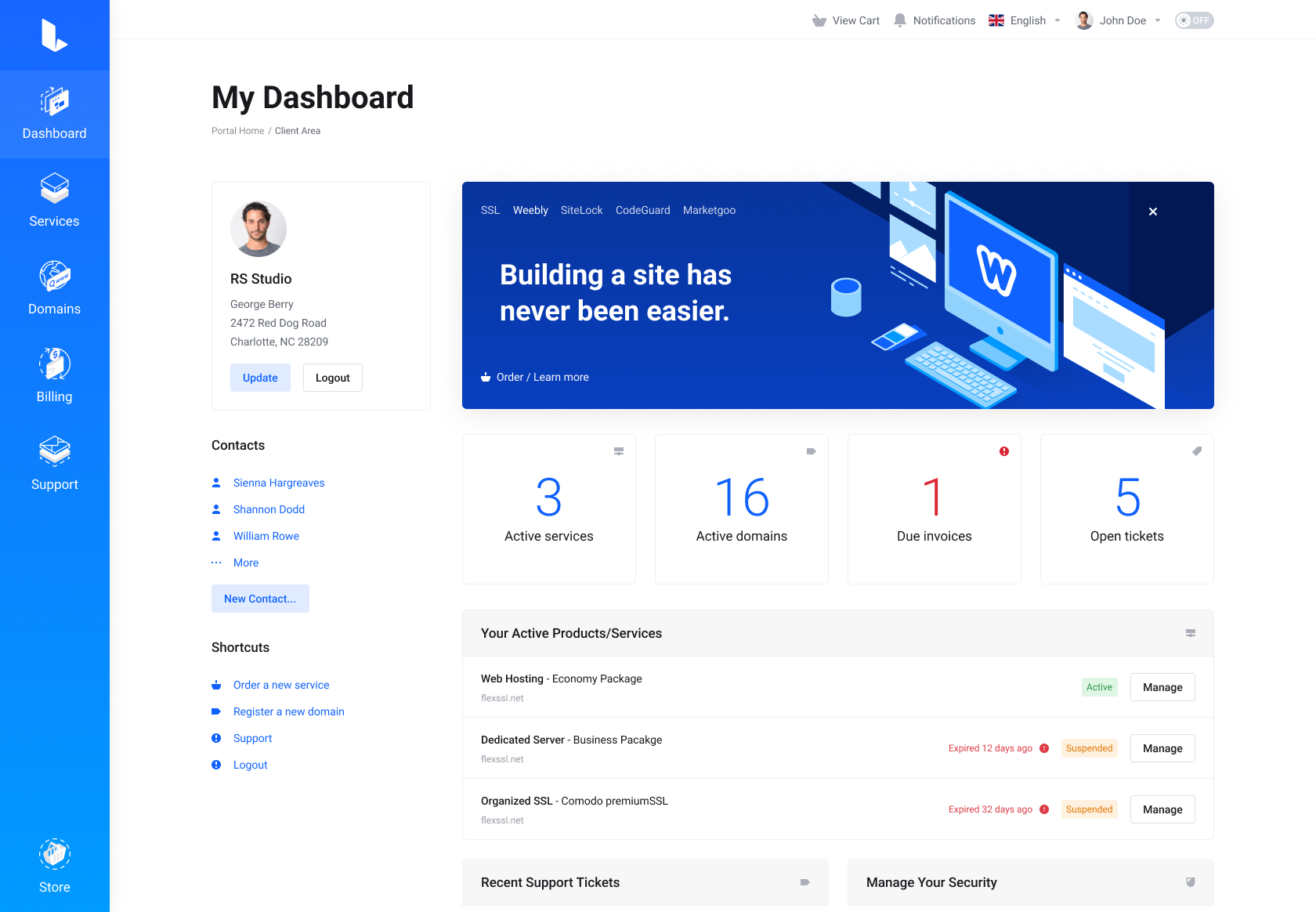 Lagom Theme v2.3.2 For WHMCS