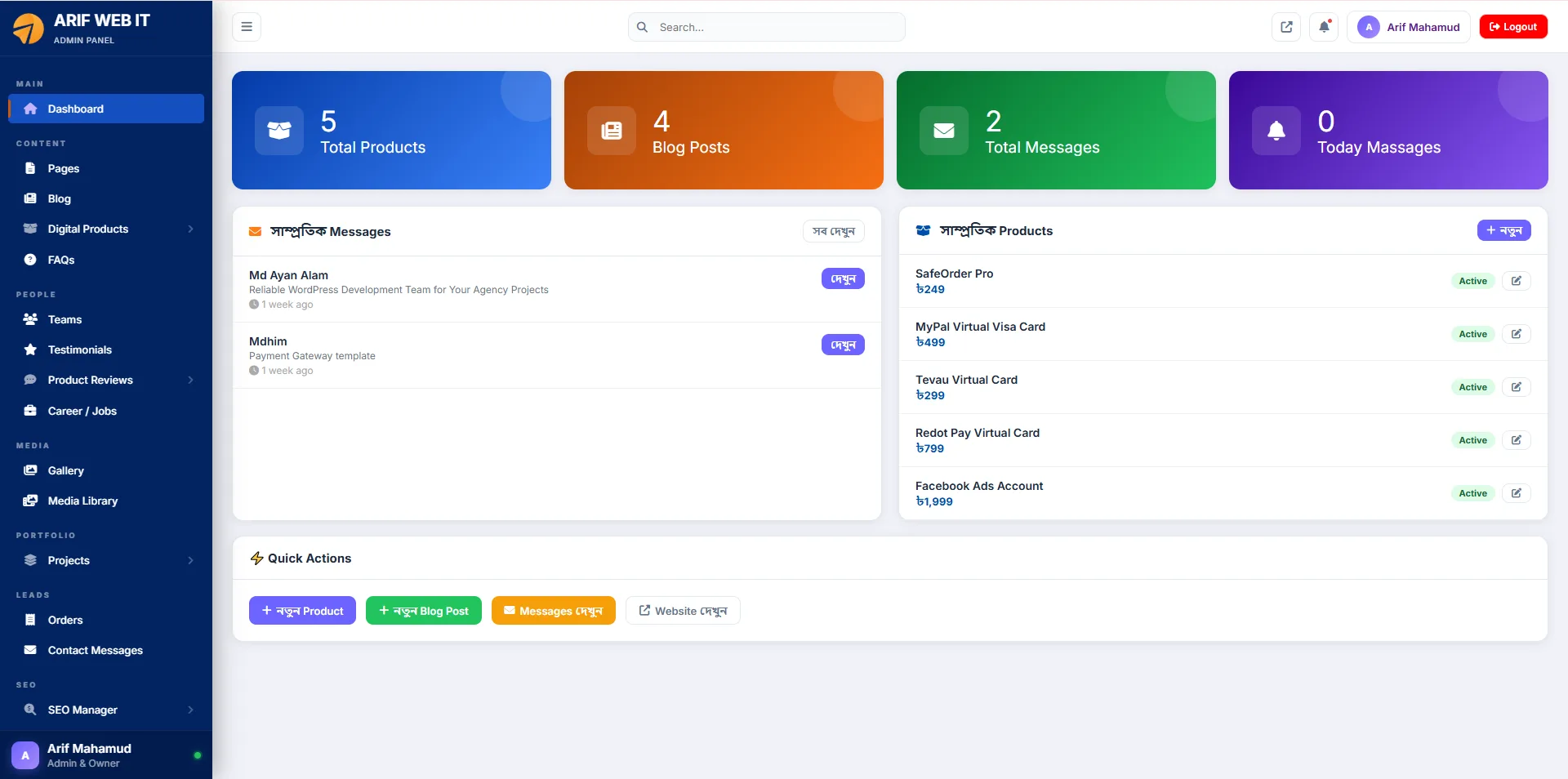 Admin Panel