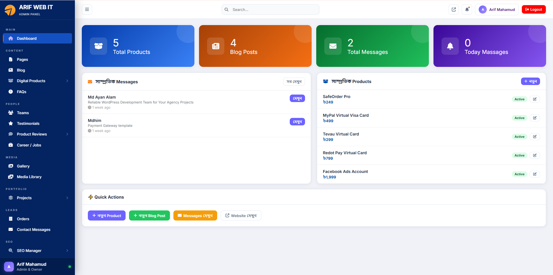 Admin Panel